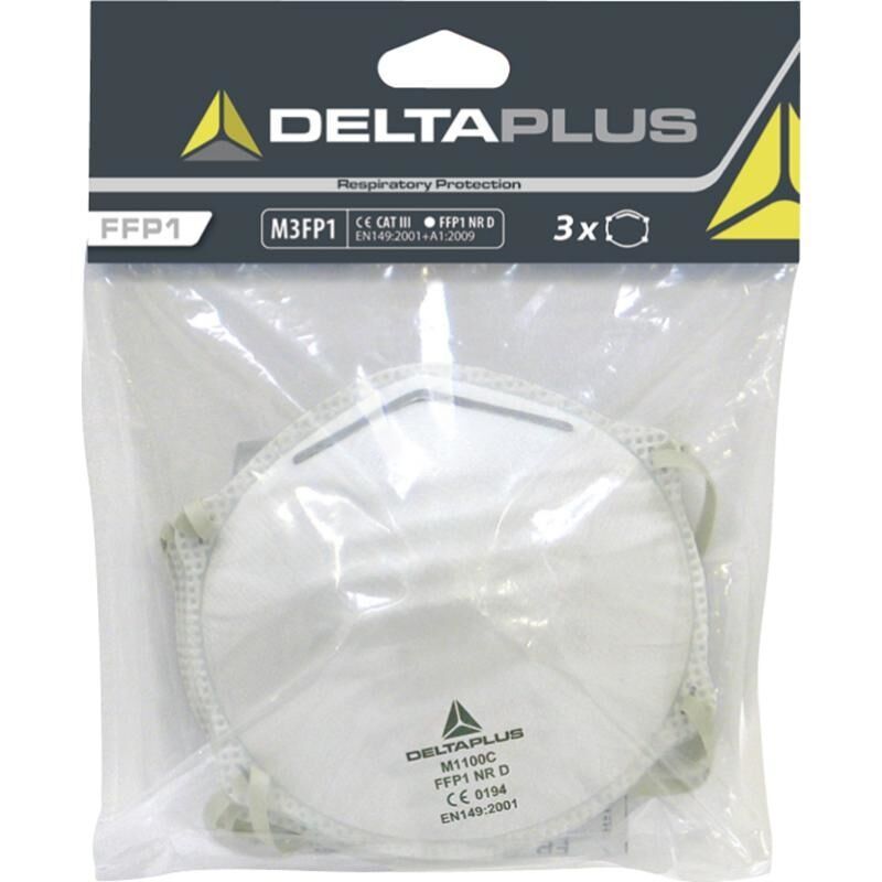 Delta Plus FFP1 Masks, Pack of 3