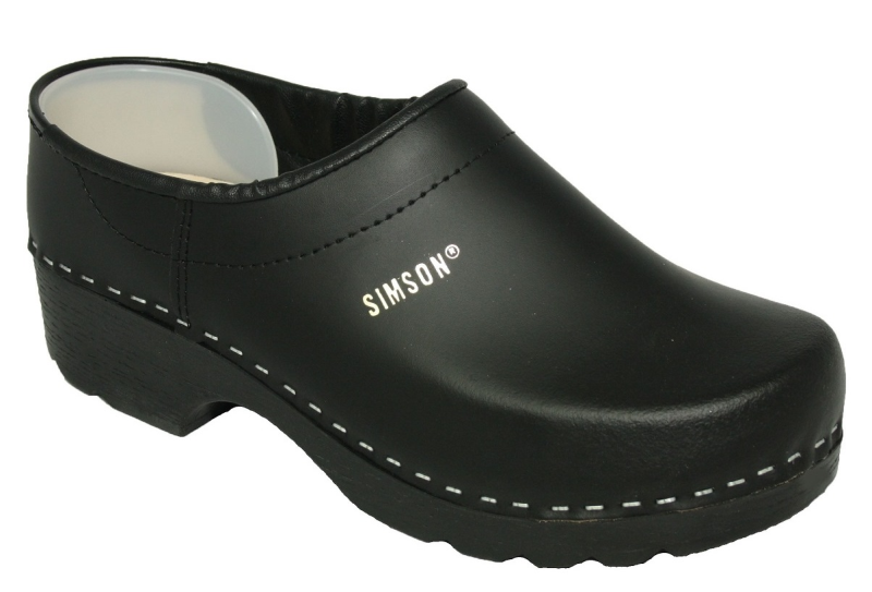 Simson Clog PU Zool DH 296 Zwart
