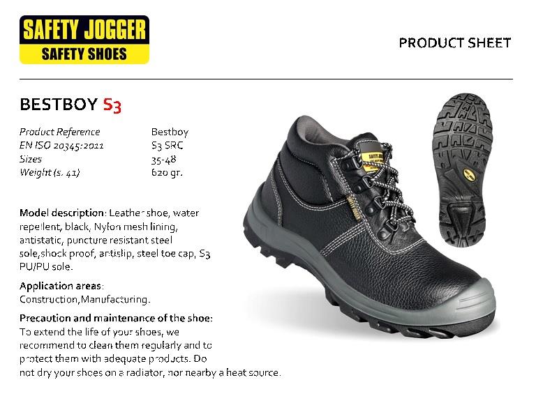 Safety Jogger BestBoy S3 SRC Zwart