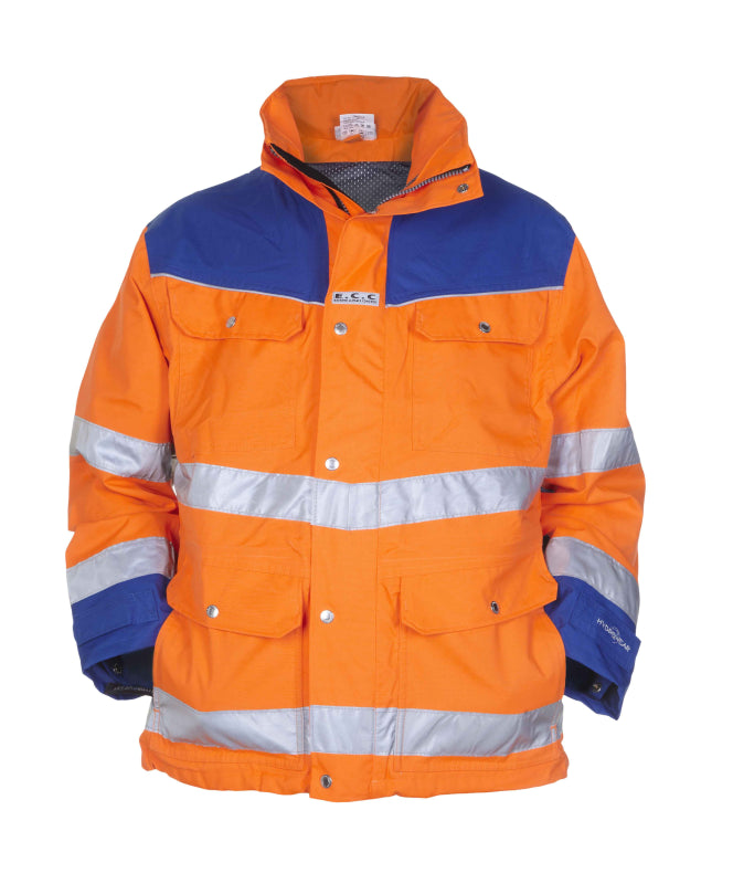 Hydrowear Simply No Sweat Hi-Vis Parka Fulda Fluo Oranje/Blauw 04026011