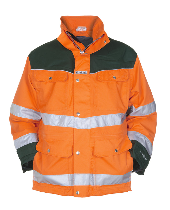 Hydrowear Simply No Sweat Hi-Vis Parka Fulham Fluo Oranje/Groen 04026012