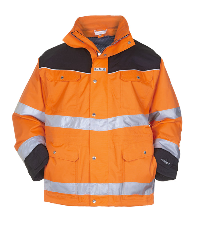 Hydrowear Simply No Sweat Hi-Vis Parka Freiburg Fluo Oranje/Zwart 04026009