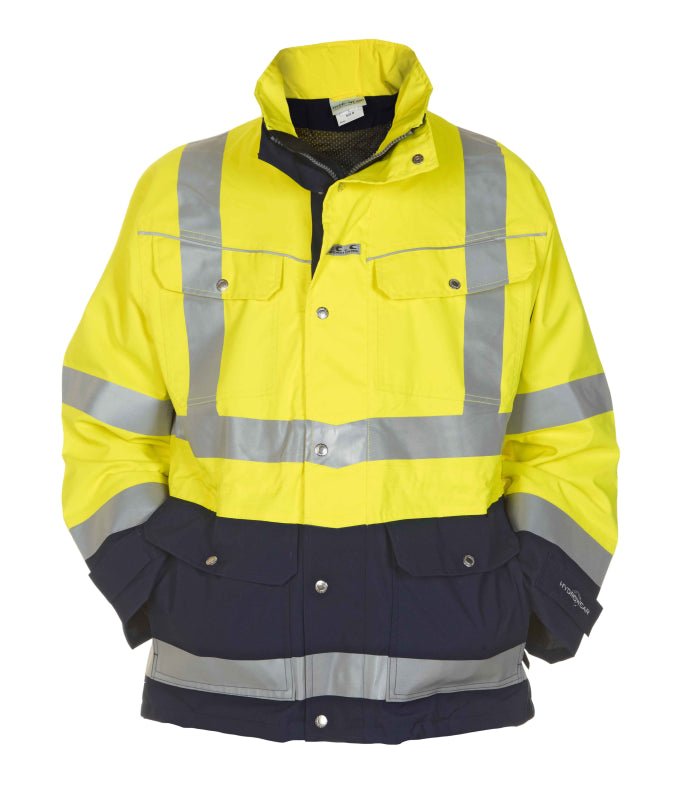 Hydrowear Simply No Sweat Hi-Vis Parka Frankfurt Fluo Geel/Marine 04021597