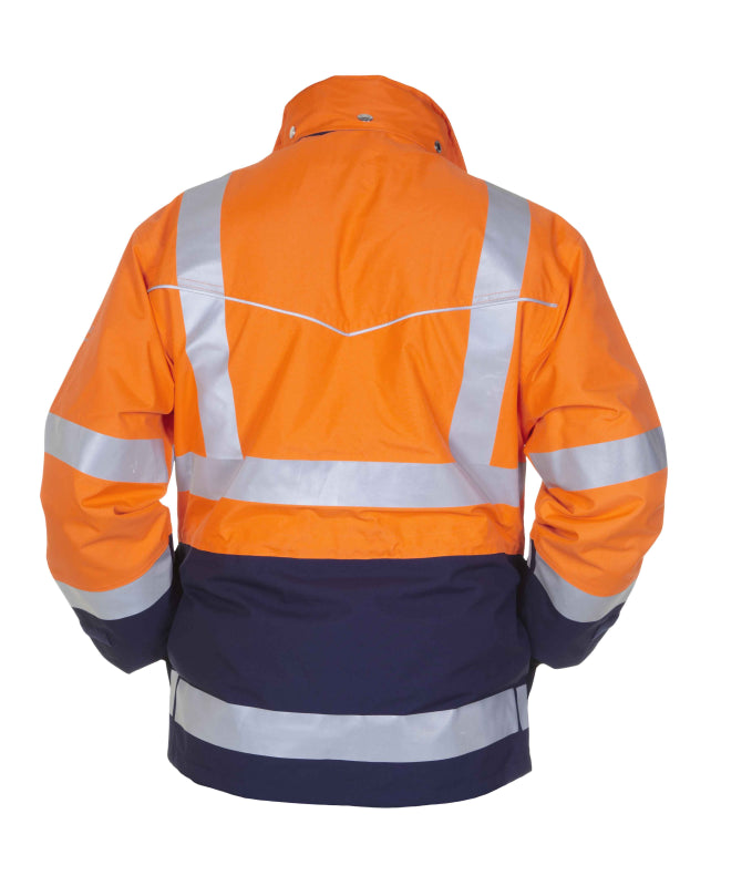 Hydrowear Simply No Sweat Hi-Vis Parka Frankfurt Fluo Oranje/Marine 04021598