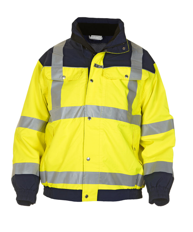 Hydrowear Simply No Sweat Hi-Vis Pilotjack Furth Fluo Geel/Marine 04021600