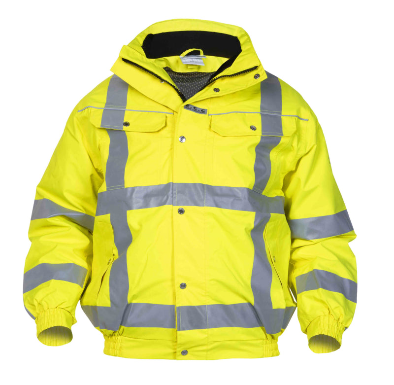 Hydrowear Simply No Sweat Hi-Vis Pilotjack Foxhol Fluo Geel 04021602