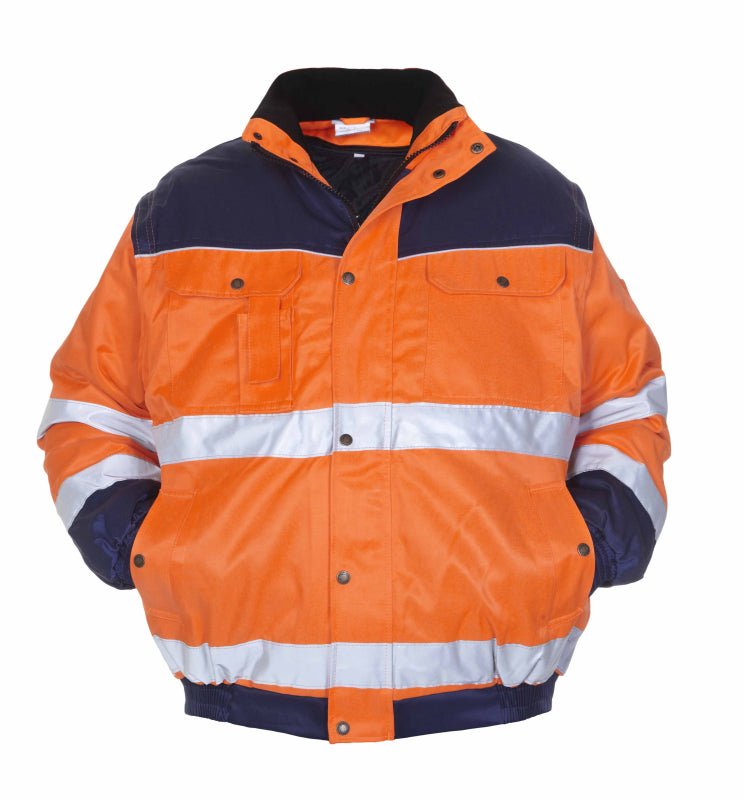 Hydrowear Beaver Hi-Vis 3 in 1 Pilotjack Luik Fluo Oranje/Marine 047498