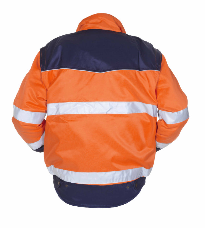 Hydrowear Beaver Hi-Vis 3 in 1 Pilotjack Luik Fluo Oranje/Marine 047498