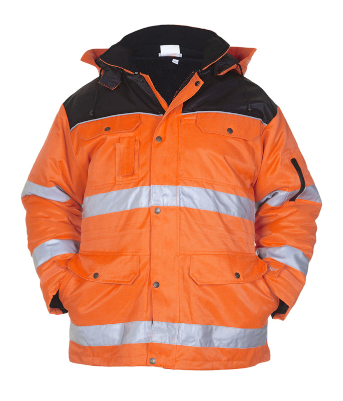 Hydrowear Beaver Hi-Vis Winterparka Heerlen Fluo Oranje/Zwart 046458