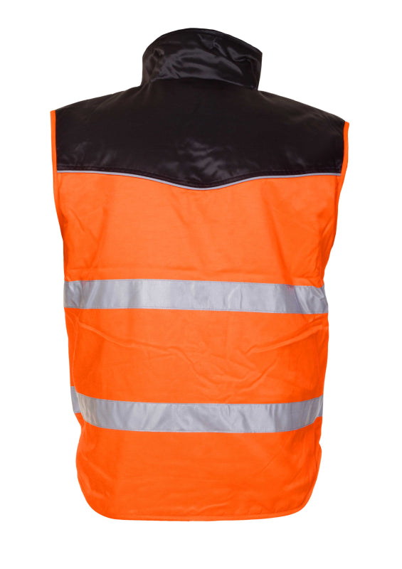 Hydrowear Beaver Hi-Vis Bodywarmer Hoorn Fluo Oranje/Zwart 049466