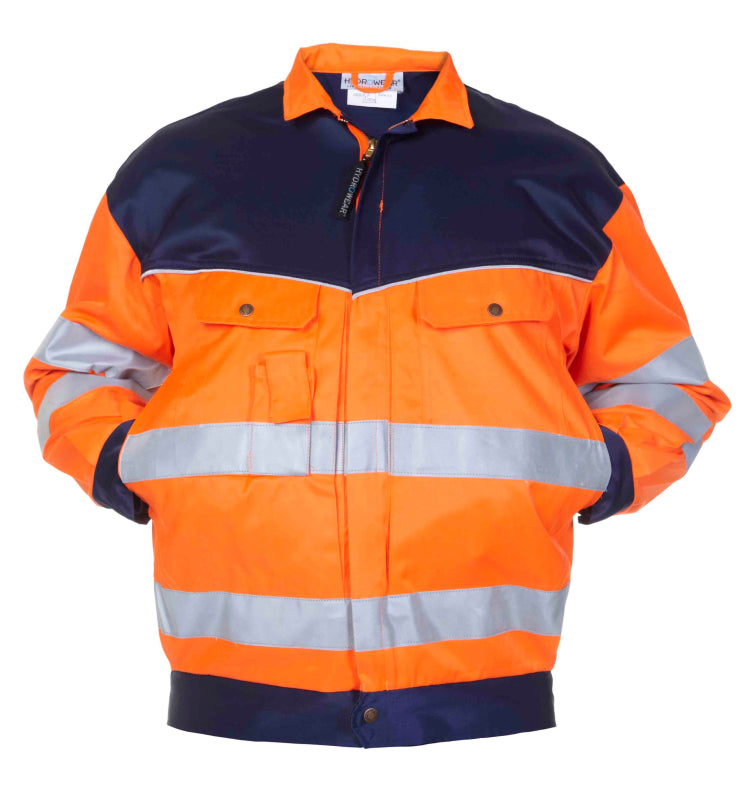 Hydrowear Beaver Hi-Vis Zomerjas Hengelo Fluo Oranje/Marine 044477