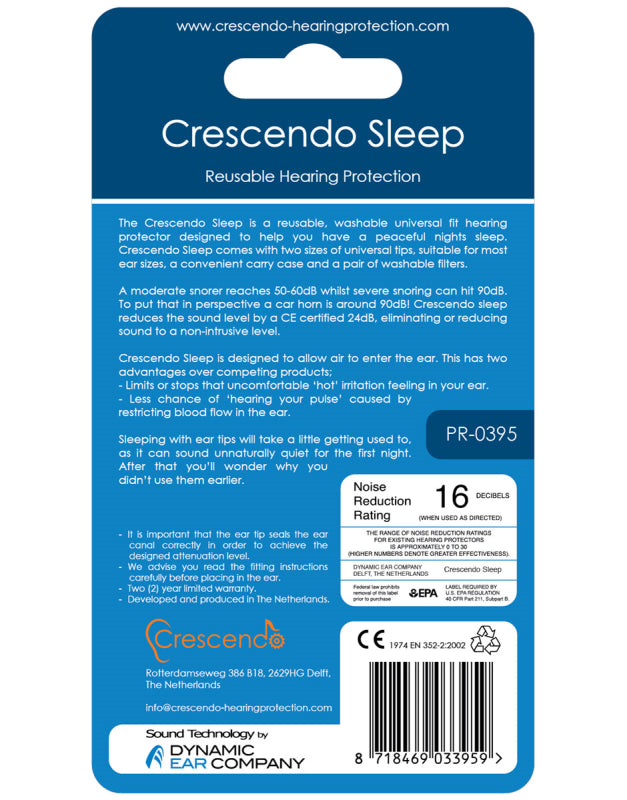 Import Crescendo Oordopjes Sleep 25 Transparant