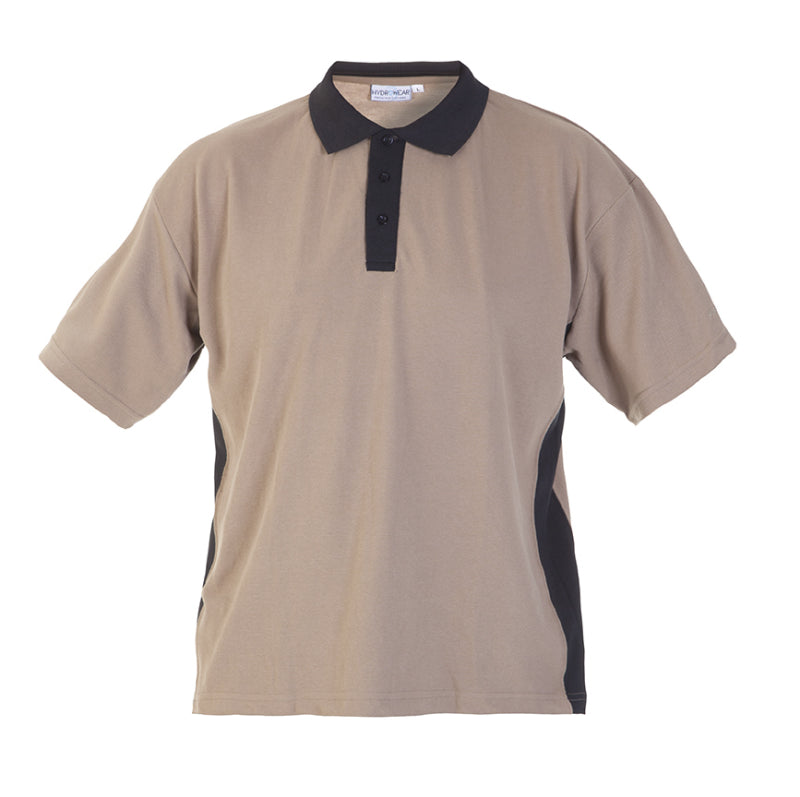 Hydrowear Bodywear Polo Shirt Tolbert Zwart/Khaki 04500