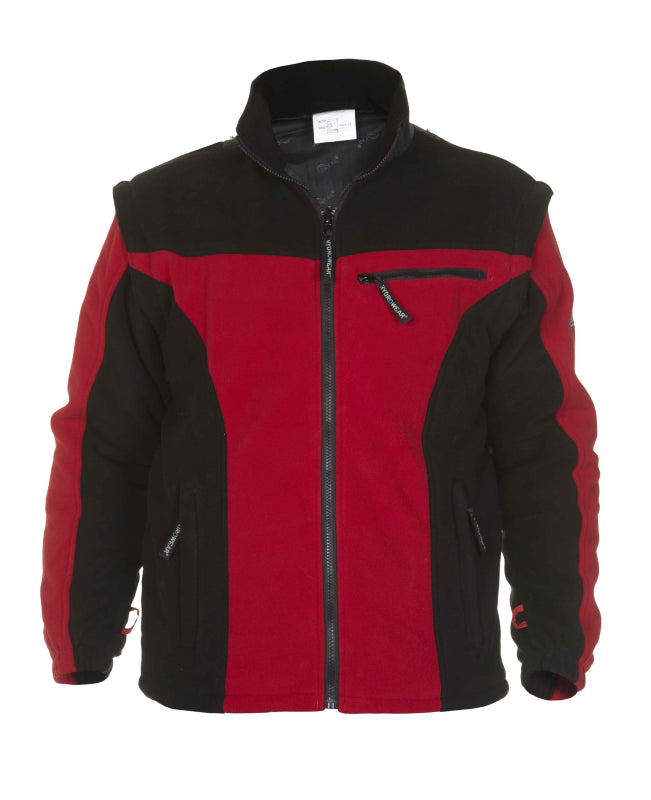 Hydrowear Simply No Sweat Fleecejas Keulen Rood/Zwart 04026014F