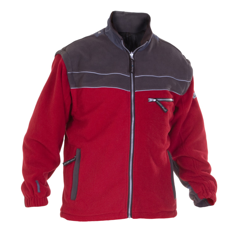 Hydrowear Simply No Sweat Fleecejas Kiel Rood/Grijs 04026023F