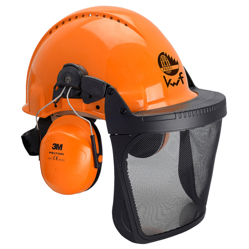 Import Peltor Bosbouw Helm+Gehoorkap+Draadvizier Oranje