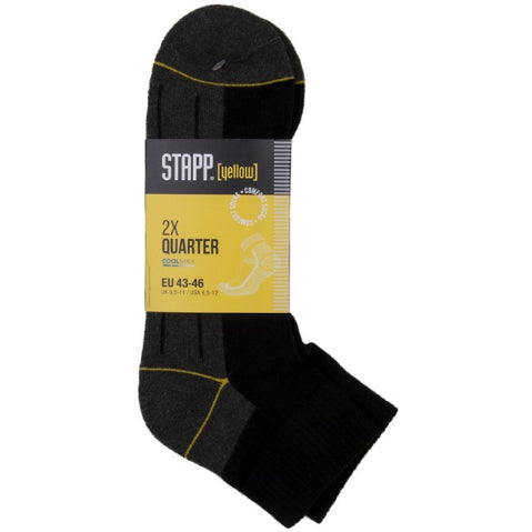 Stapp Yellow Quarter 2-Pack Sokken 4435 699 Zwart