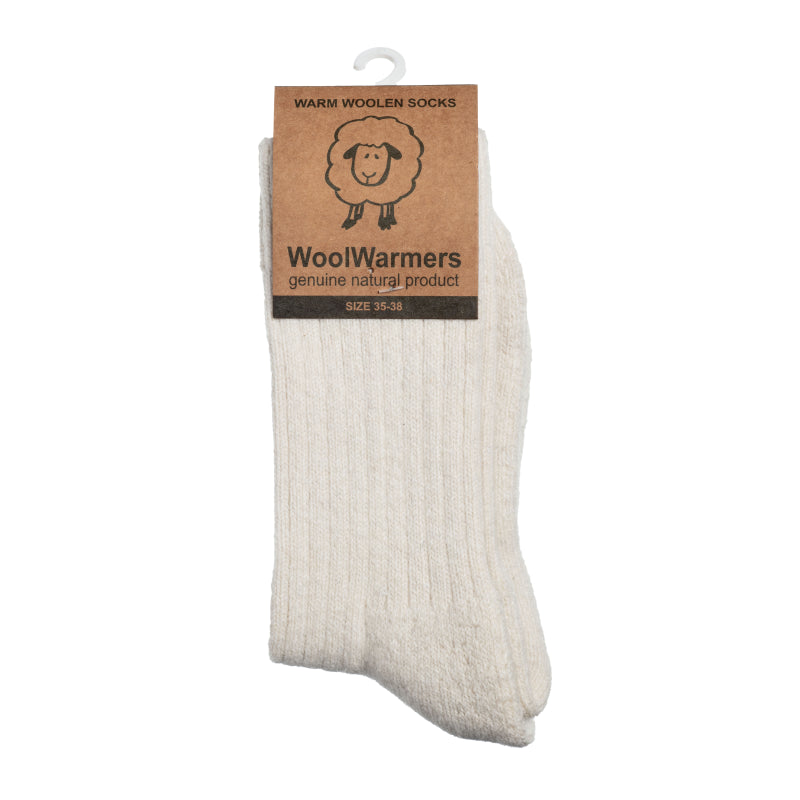 WoolWarmers Wollen Sokken Ramba 405 (2-pack) Creme Wit