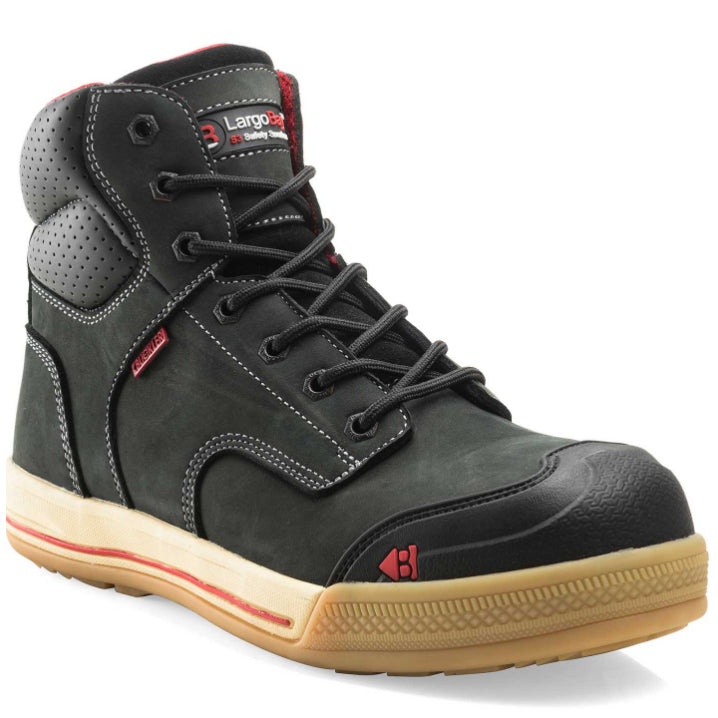 BuckBootz Largobay Sneaker Hoog Eazy S3 Zwart