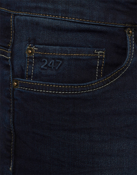 247Jeans Palm Slim S08 Stretch Broek Donkerblauw L36