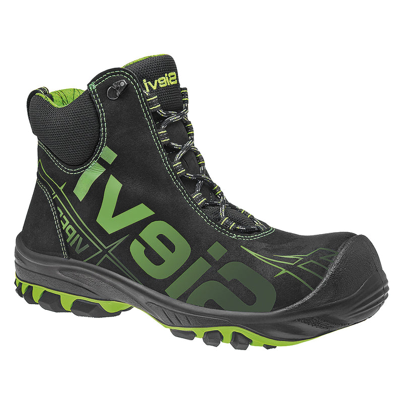 Sievi Schoen Viper High+ 52122 Hoog S3 Zwart/Groen