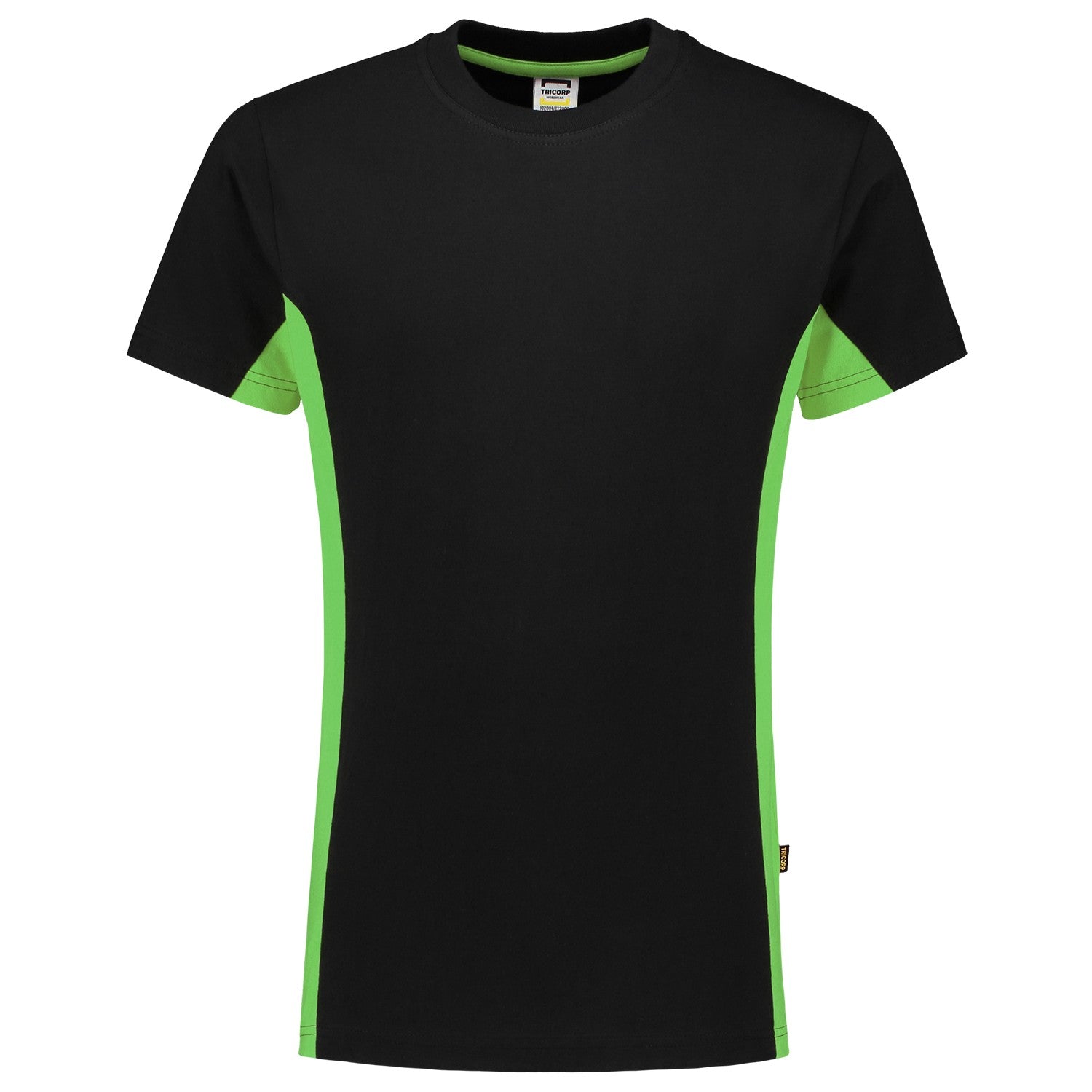 Tricorp 102004 T-Shirt Bicolor Zwart/Lime