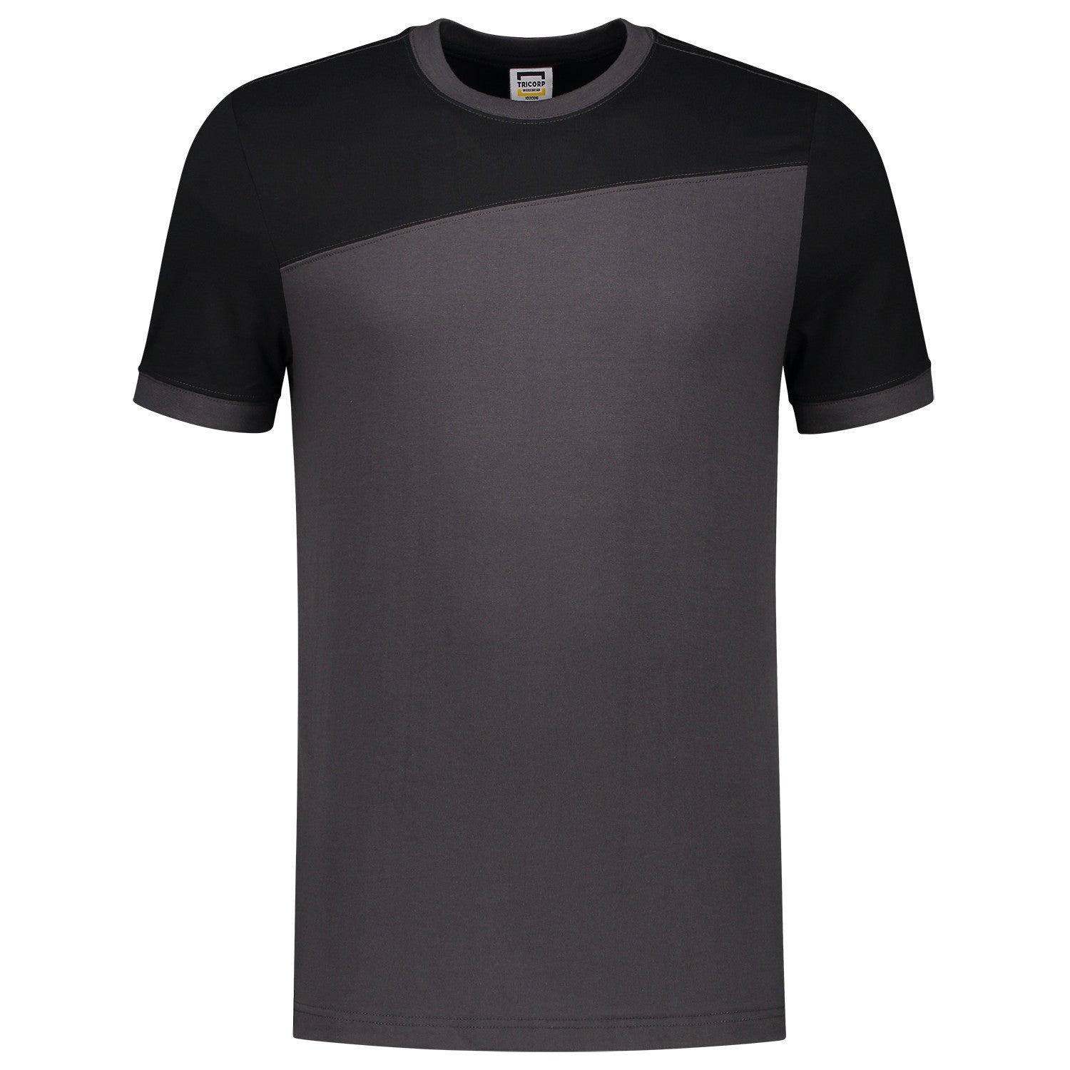 Tricorp 102006 T-Shirt Bicolor Naden Donkergrijs/Zwart