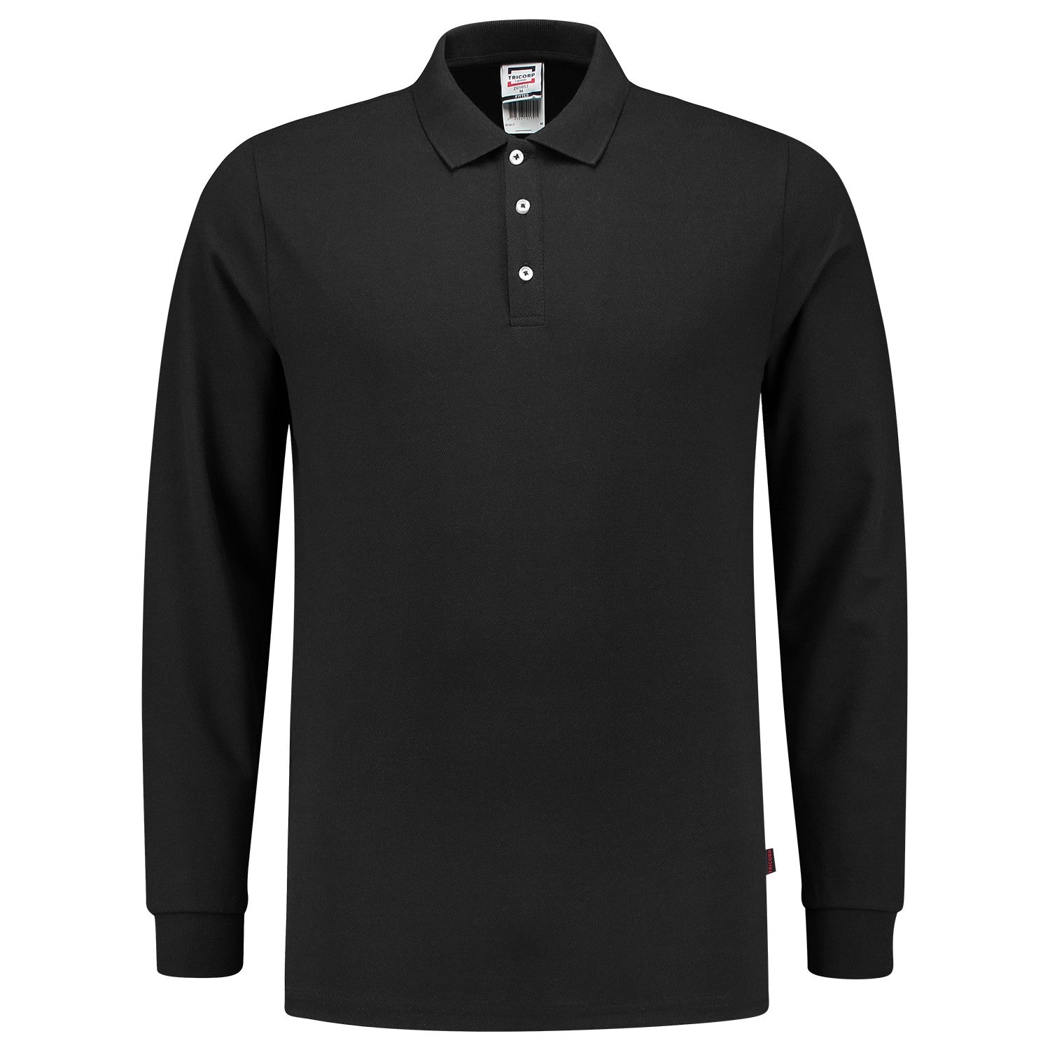 Tricorp 201017 Poloshirt Slim Fit Lange Mouw Zwart