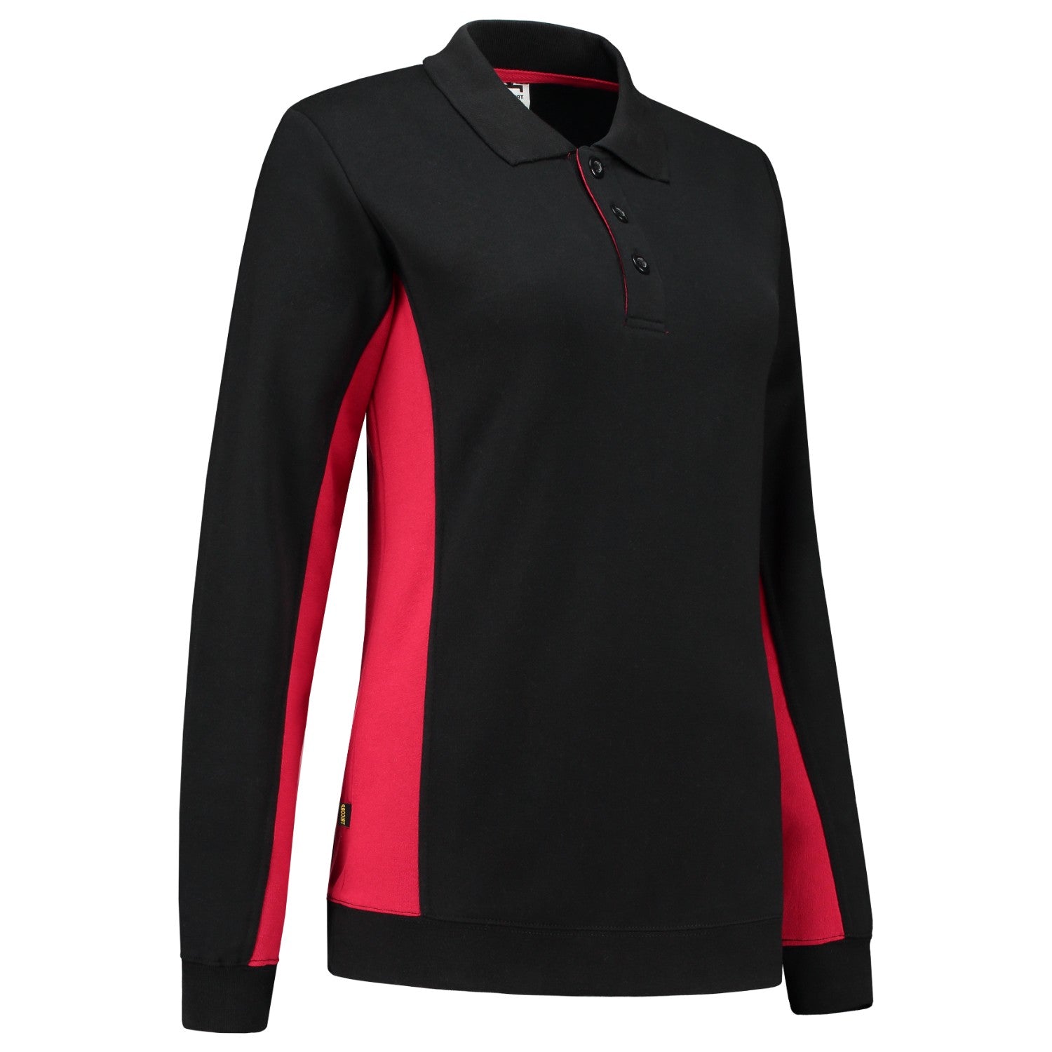 Tricorp 302002 Polosweater Bicolor Dames Zwart/Rood