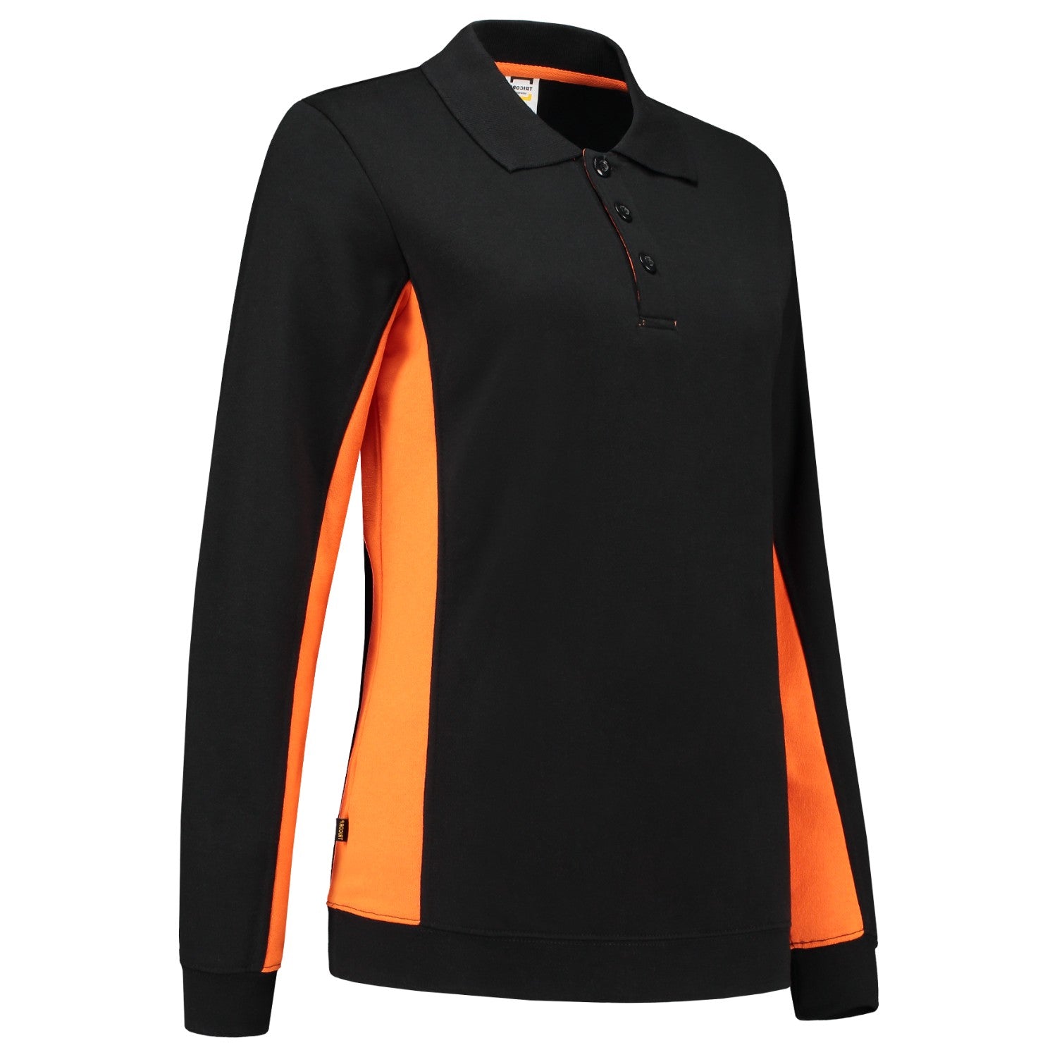 Tricorp 302002 Polosweater Bicolor Dames Zwart/Oranje