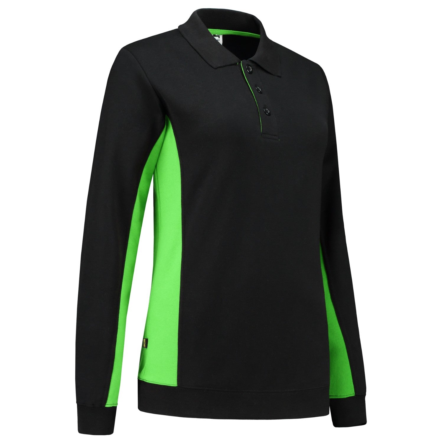Tricorp 302002 Polosweater Bicolor Dames Zwart/Lime