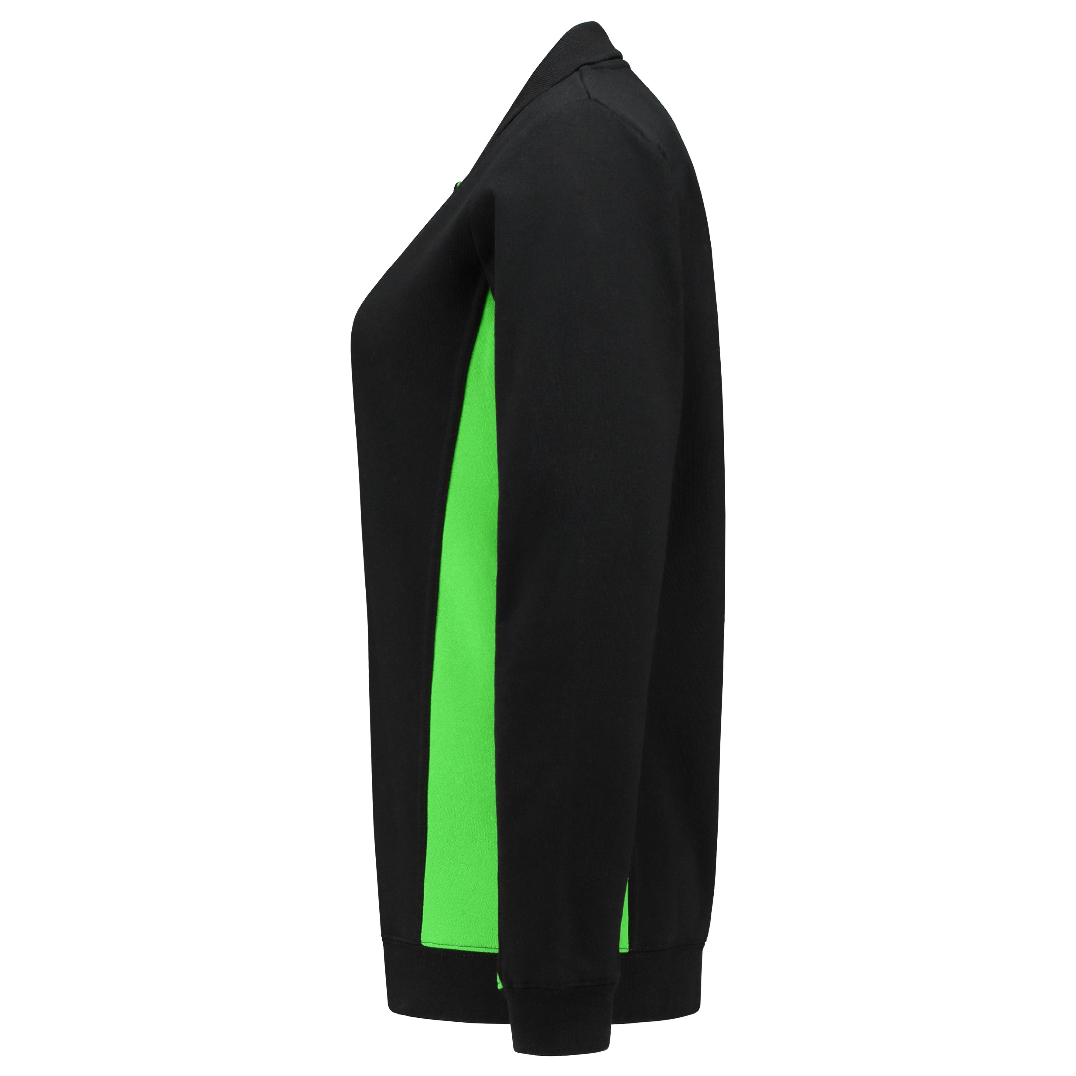 Tricorp 302002 Polosweater Bicolor Dames Zwart/Lime