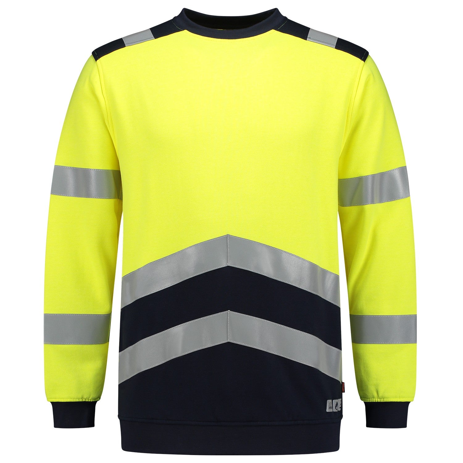Tricorp 303002 Sweater Multinorm Bicolor Fluo Geel/Inktblauw