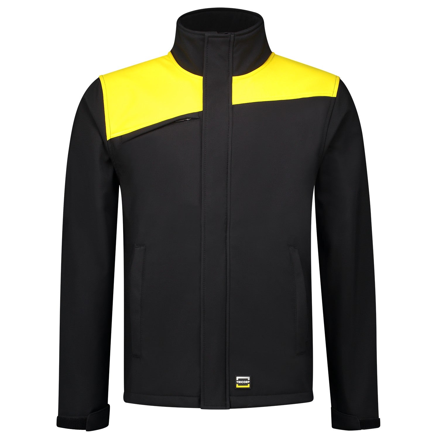 Tricorp Jas 402021 Softshell Bicolor Naden Zwart/Geel