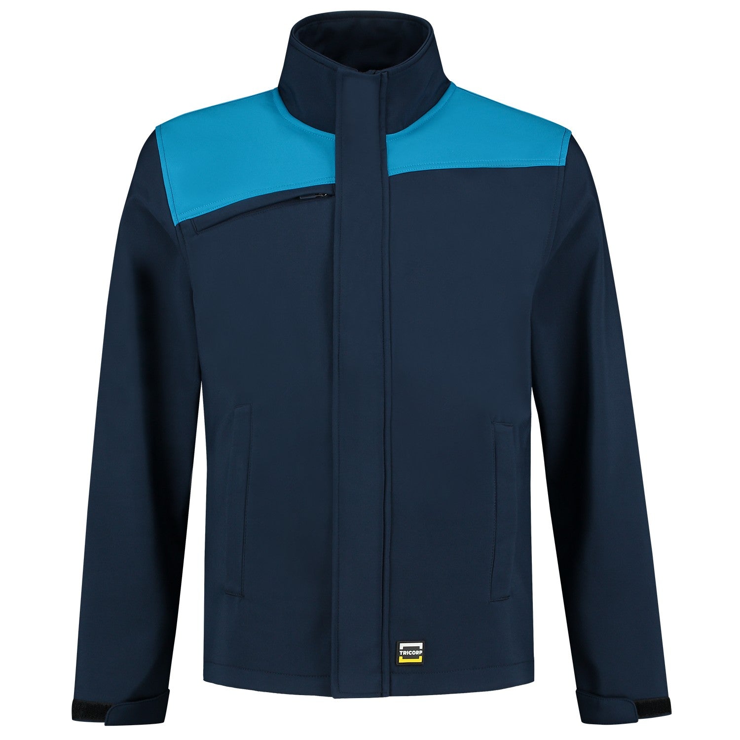 Tricorp Jas 402021 Softshell Bicolor Naden Inktblauw/Turquoise