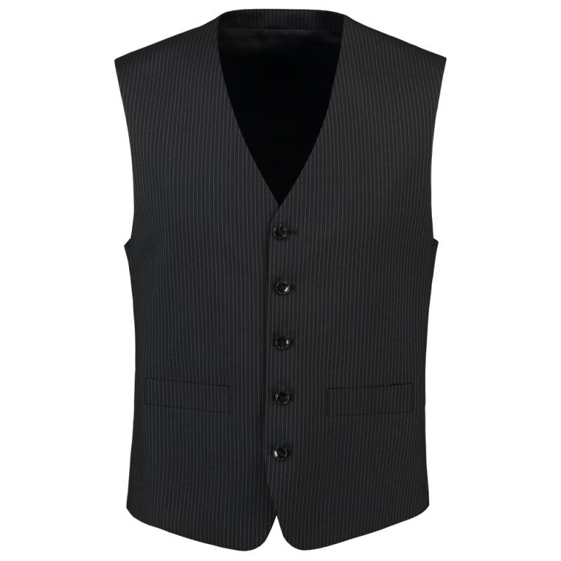 Tricorp 405004 Gilet Heren Zwart Gestreept