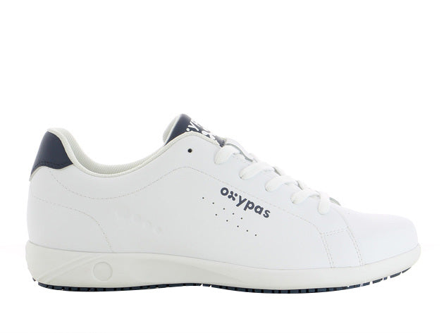 Oxypas Comfortabele Leren Veter Schoen Evan Wit