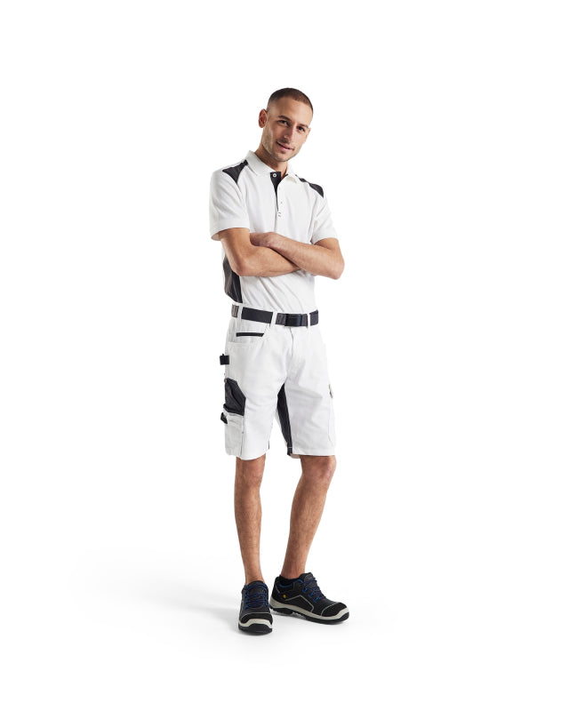 Blaklader Schildersshorts met stretch 10941330 Wit/Donkergrijs Wit/Donkergrijs