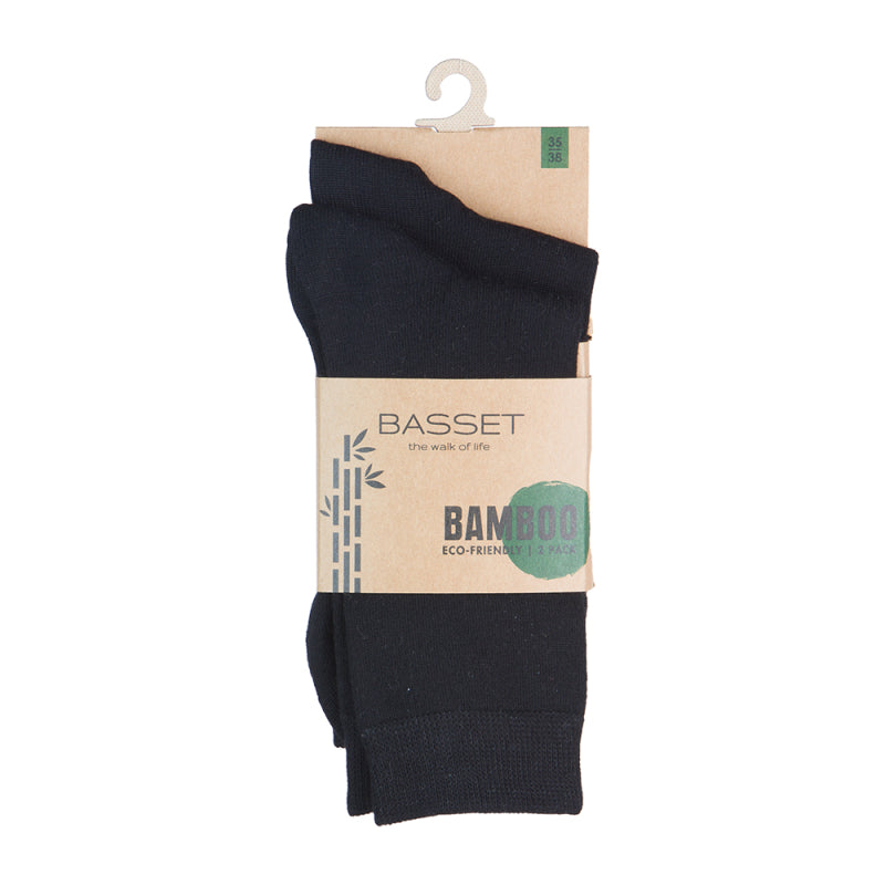 Bamboo Dames Heren Sokken 2-pack 31020 Antraciet