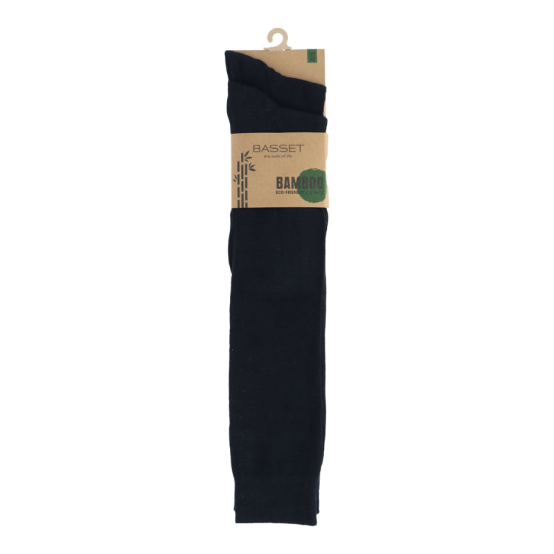 Bamboo Dames Heren Kniekousen 2-pack 31030 Zwart