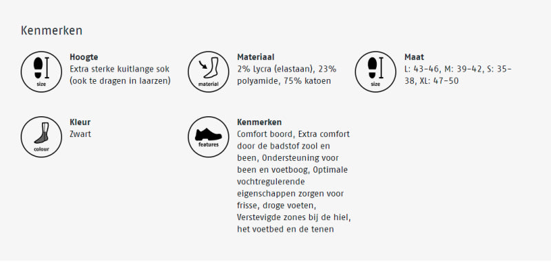 Bata Heavy Duty Katoen Sokken Zwart