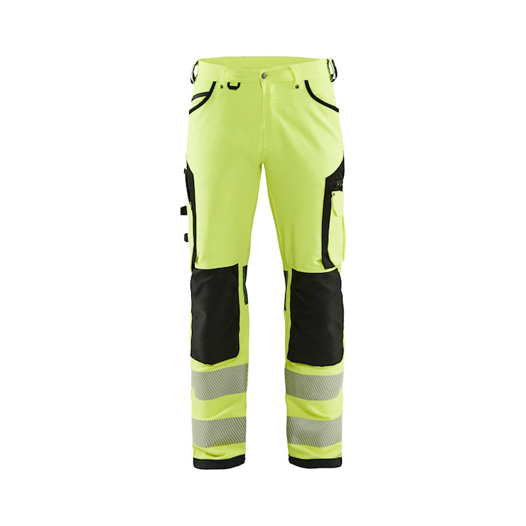 Blåkläder High-Vis werkbroek met 4-weg stretch zonder spijkerzakken 11971642 Geel/Zwart High Vis Geel/Zwart