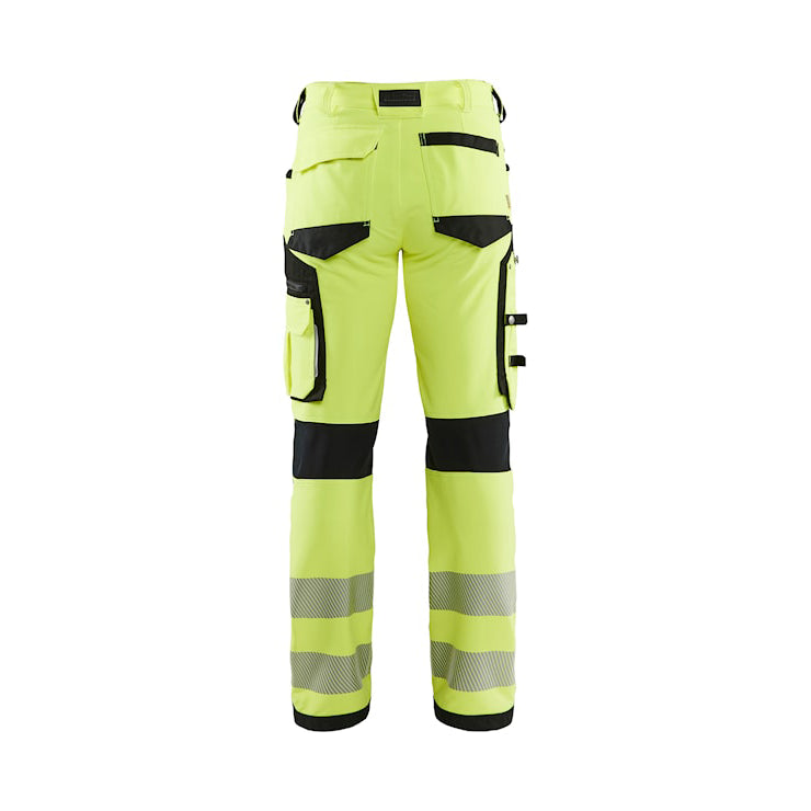 Blåkläder High-Vis werkbroek met 4-weg stretch zonder spijkerzakken 11971642 Geel/Zwart High Vis Geel/Zwart