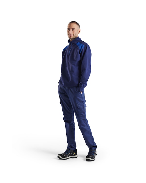 Blåkläder Industrie werkbroek stretch 14441832 Marineblauw/Korenblauw Marineblauw/Korenblauw