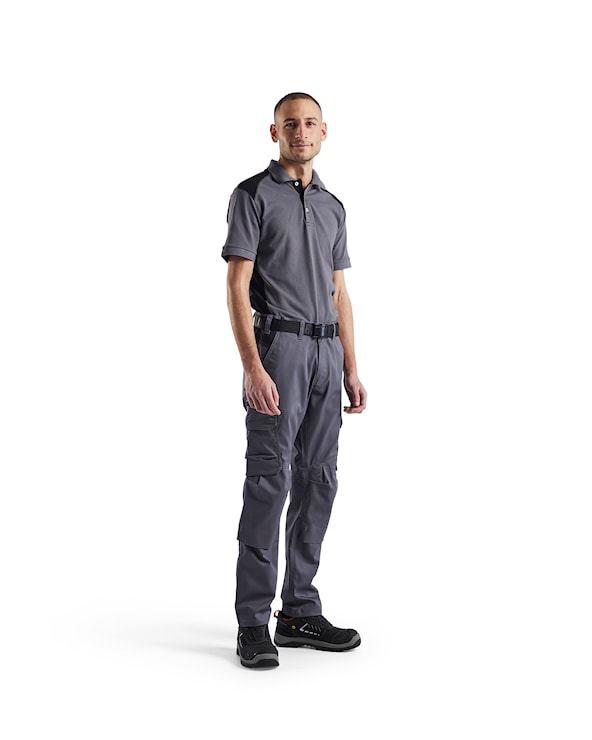 Blåkläder Industrie werkbroek stretch met kniezakken 14481832 Medium Grijs/Zwart Medium Grijs/Zwart