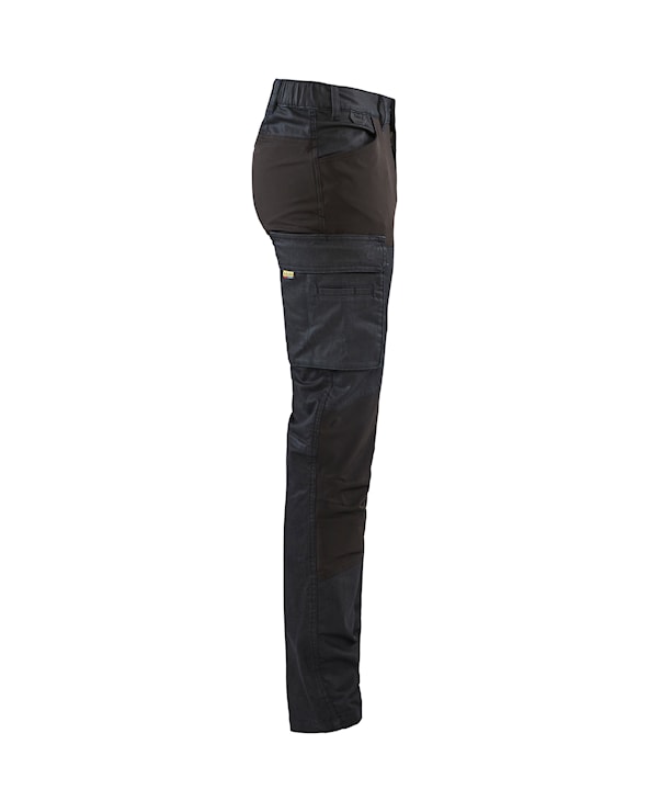 Blåkläder Service werkbroek denim stretch 14571147 Marineblauw/Zwart Marineblauw/Zwart