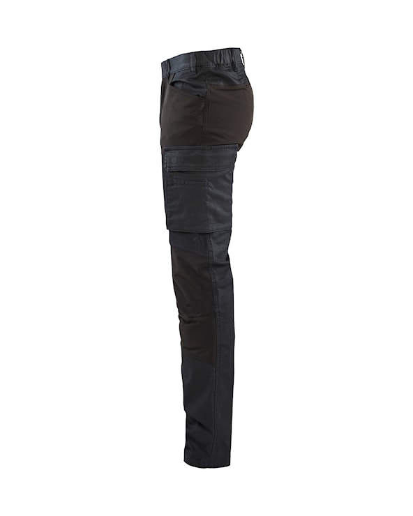 Blåkläder Service werkbroek denim stretch 14571147 Marineblauw/Zwart Marineblauw/Zwart