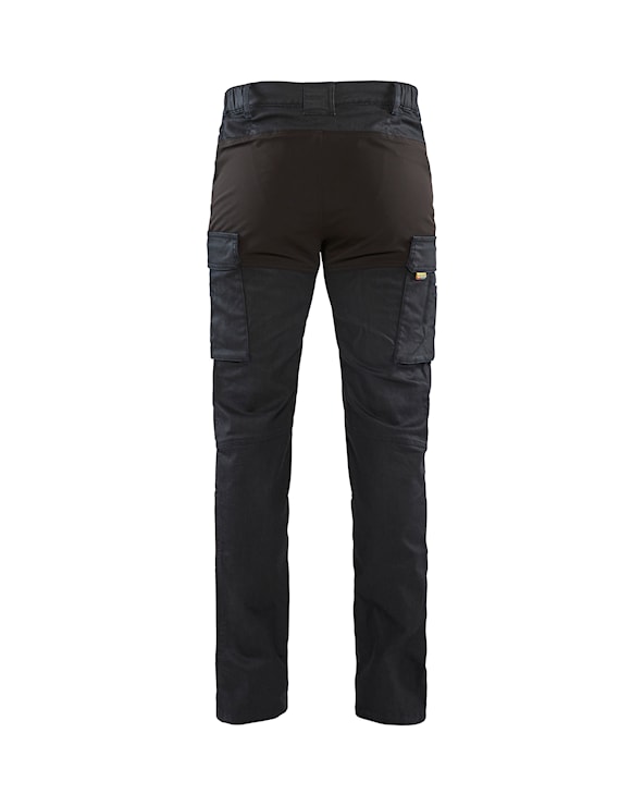 Blåkläder Service werkbroek denim stretch 14571147 Marineblauw/Zwart Marineblauw/Zwart