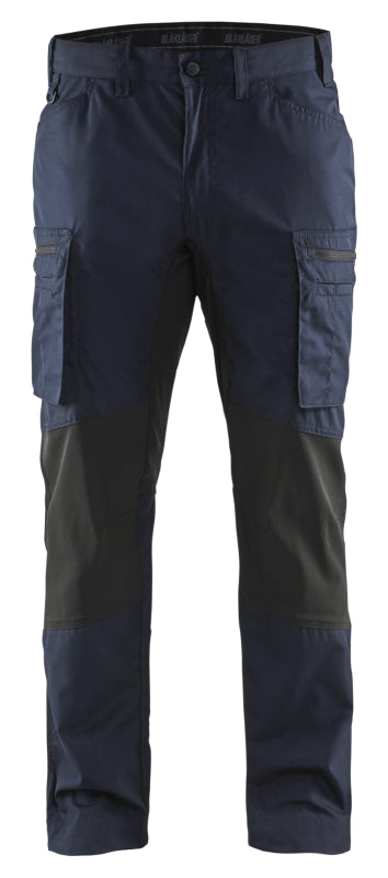 Blåkläder Service werkbroek met stretch 14591845 Donker marineblauw/Zwart Donker marineblauw/Zwart