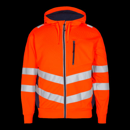 Engel Safety Sweatcardigan 8025-241 Oranje/Inktblauw 10165